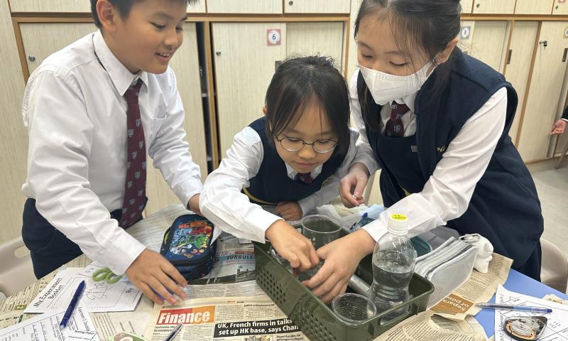 P5 students tried to make invisible ink to understand the scientific processes. 
