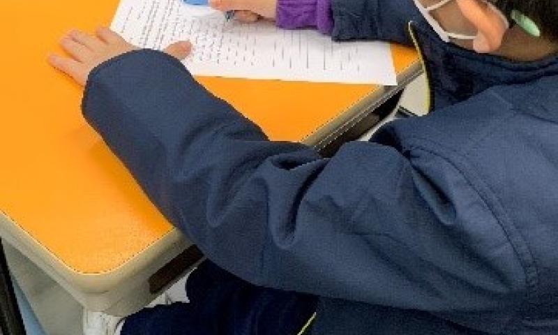 Students are working on creative writing.